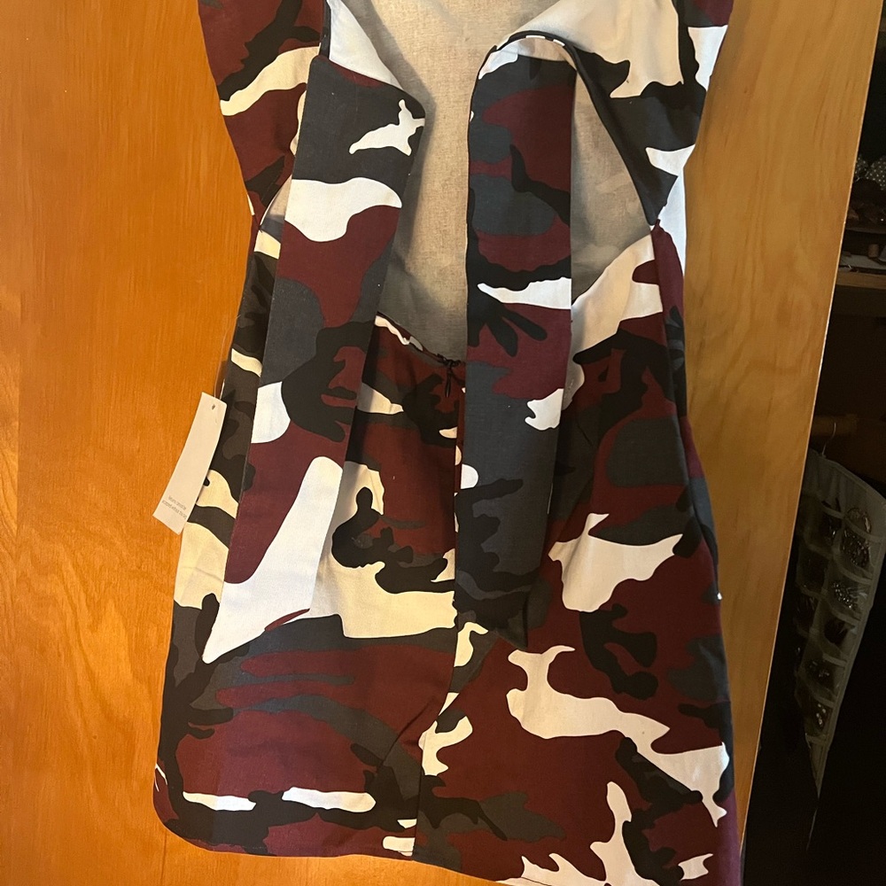 Camouflage Strapless Dress - Picture 2 of 4